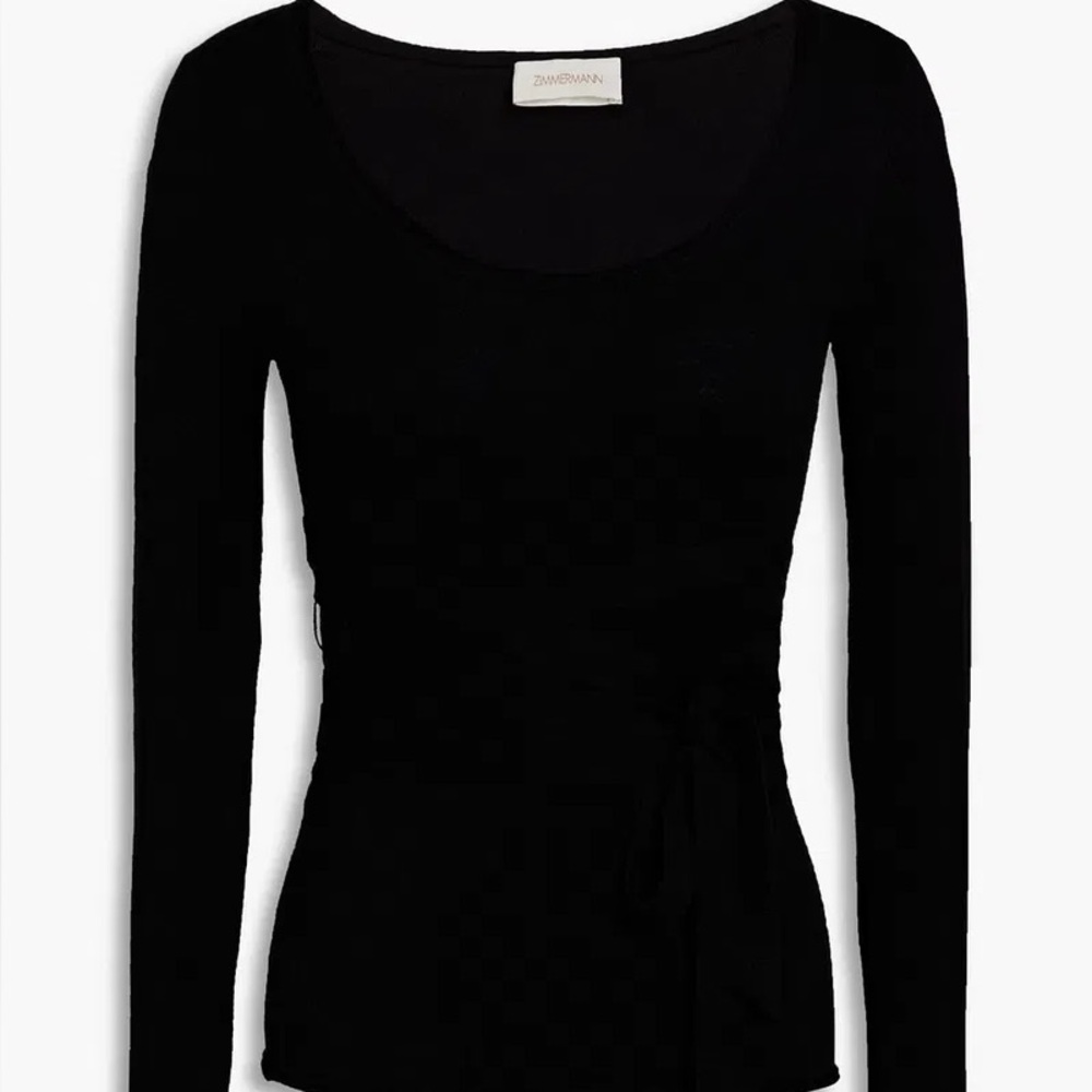 ZIMMERMANN Belted Cotton-Blend Top